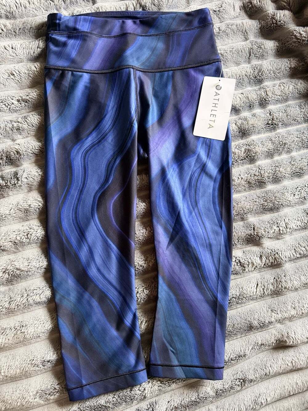 Athleta Accelerate Geode Crop Leggings Blue Black Size XS